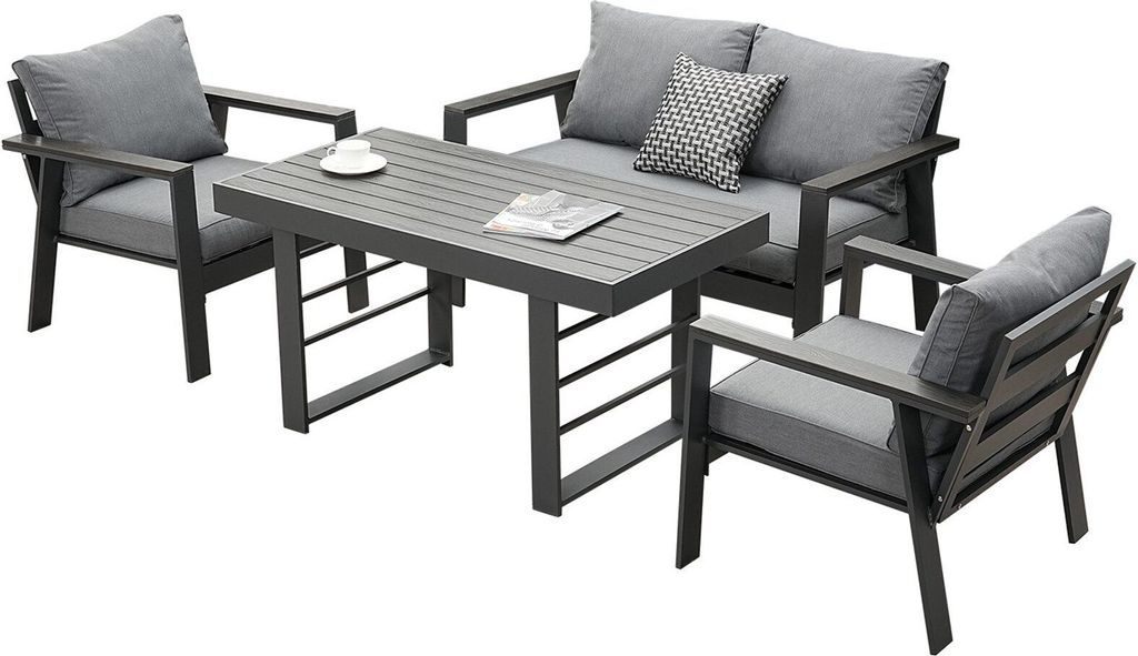 MEXO Gartenlounge-Set Gartenmöbel Set Aluminium Loungeset Produktbild 
