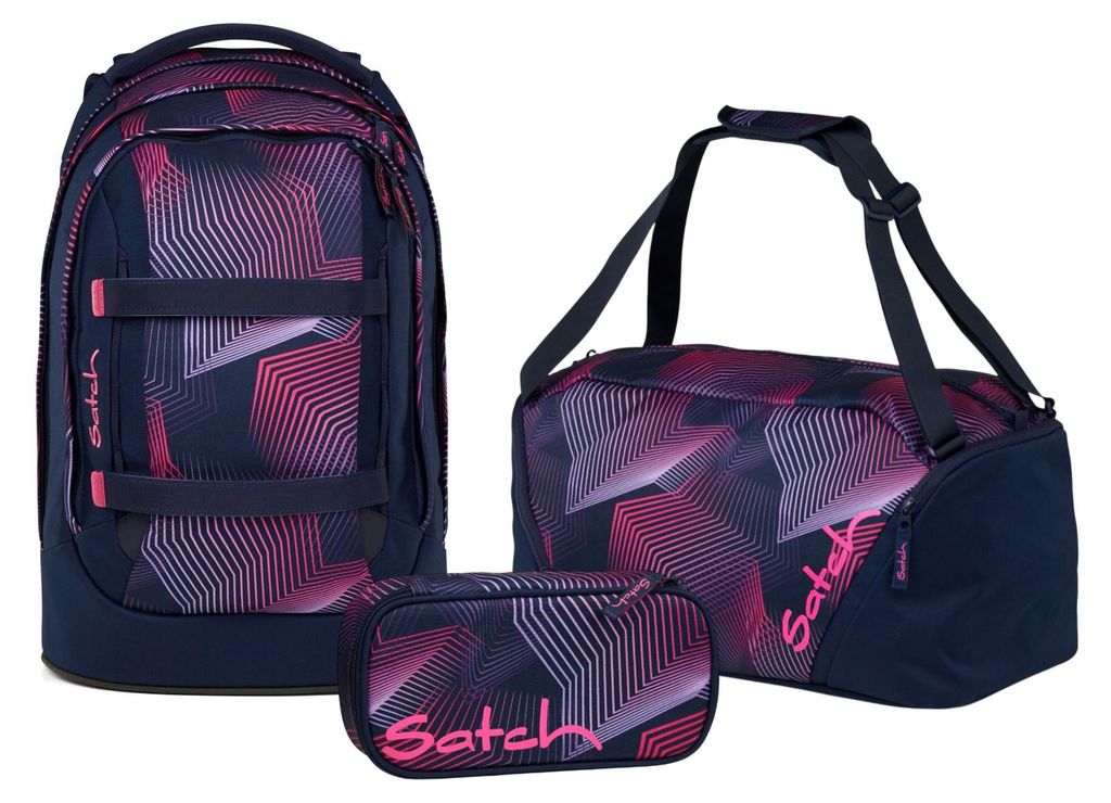 Satch, Schulrucksack-Set PACK Seismic Pink 3-teilig, ab 5. Produktbild 