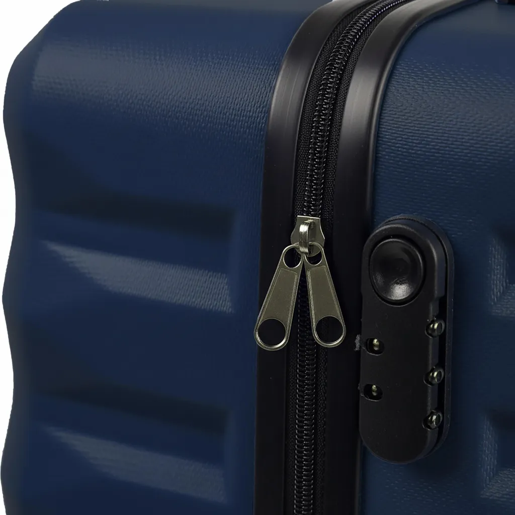 Relaxdays Set de valises 3 pièces rigides avec roulettes multidirectionnelles - 6