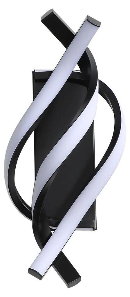 LED Wandleuchte - Innen-Wandleuchte - Gebogenes Design - 22 W - 3000 K Warmweiß - 1620 lm - 220 V - Wandmontage - Schwarz