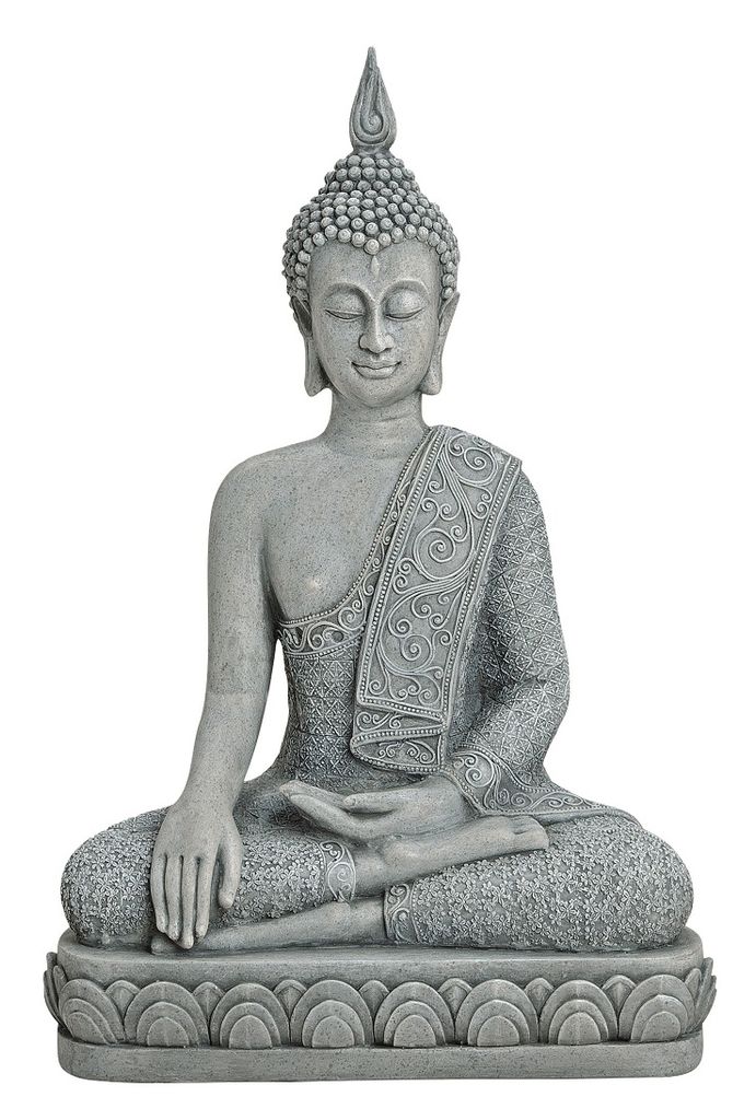 Buddha 23 cm sitzend Meditation Gartenfigur Feng Shui