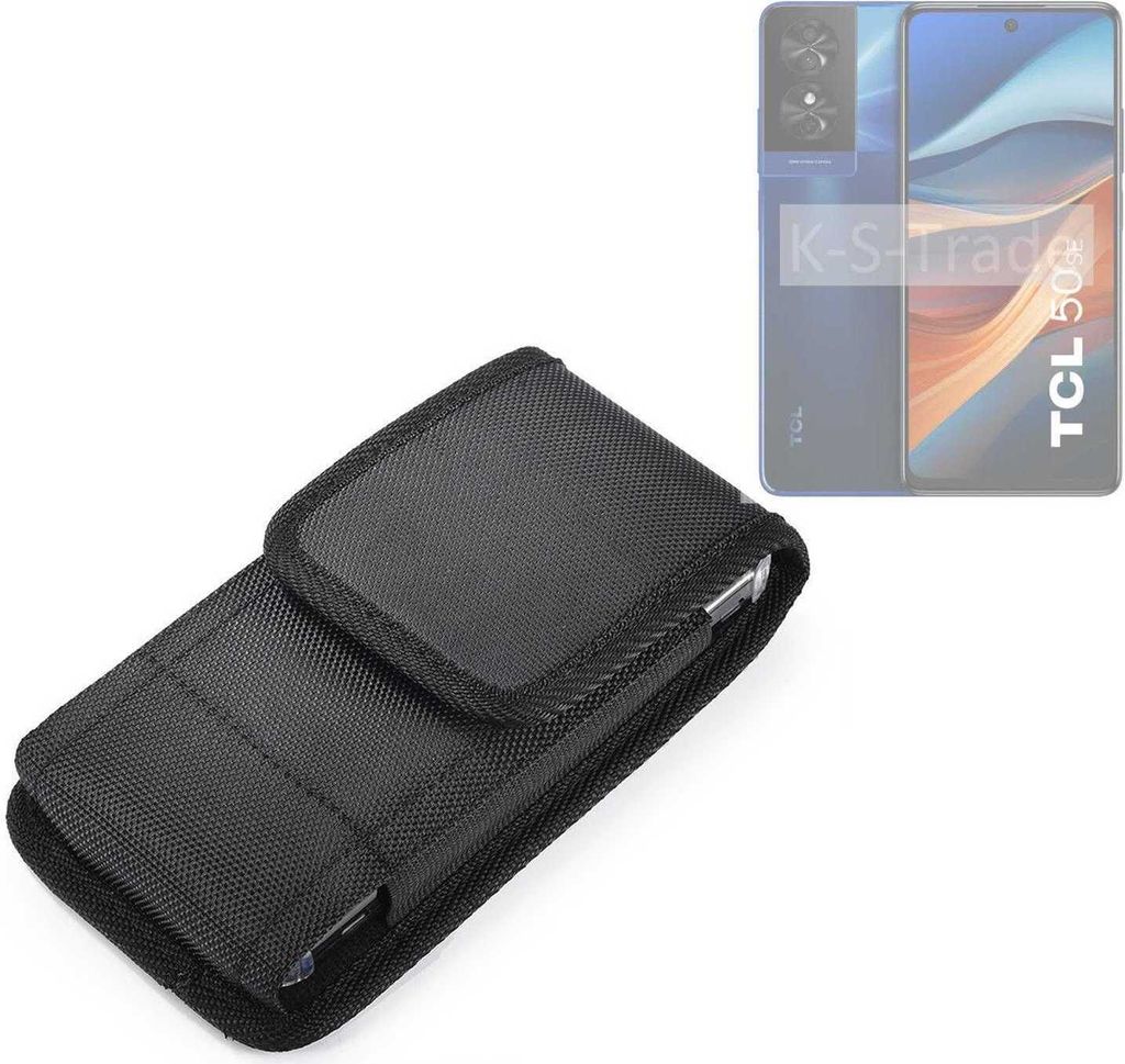 Holster Gürteltasche kompatibel mit TCL 50 SE Holster Gürtel Tasche wasserabweisend Handy Hülle Schutz Hülle Outdoor schwarz K-S-Trade