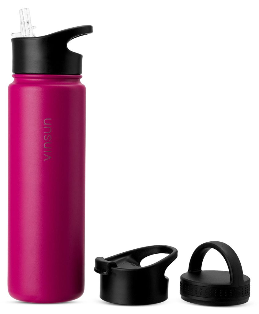 Trinkflasche Edelstahl 750ml Thermo Flasche Sport isoliert Produktbild 