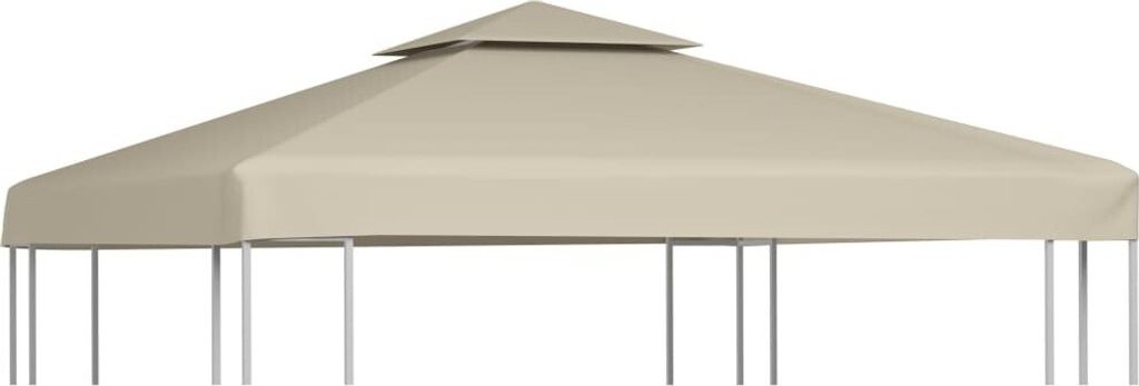 vidaXL Copertura di ricambio per padiglioni 310 g/m² Beige Immagine del prodotto 