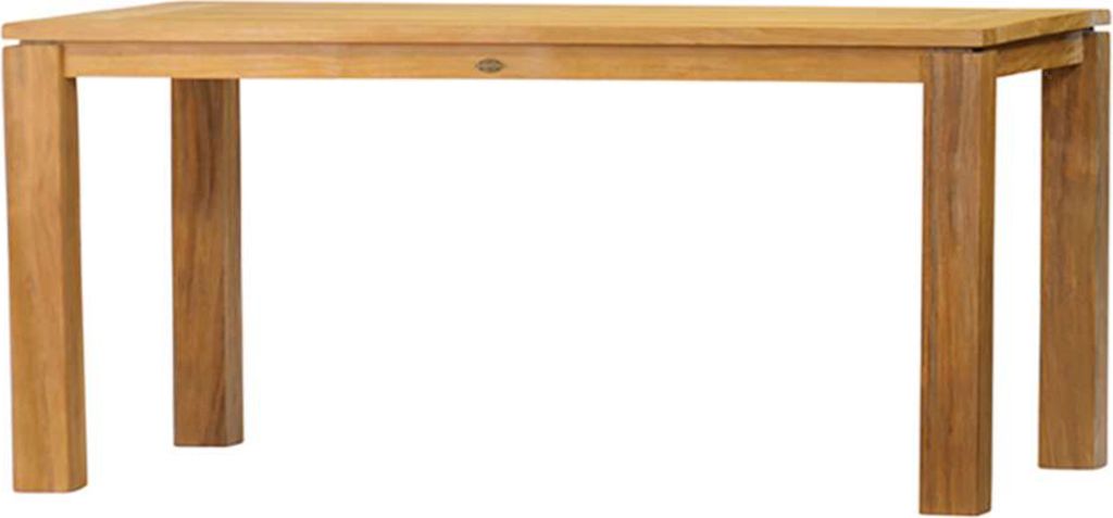 Teakholz Tisch Vintage Toronto 165 x 90 cm Gartentisch im modernen Design aus Premium Plantagenteak naturbelassener massiv