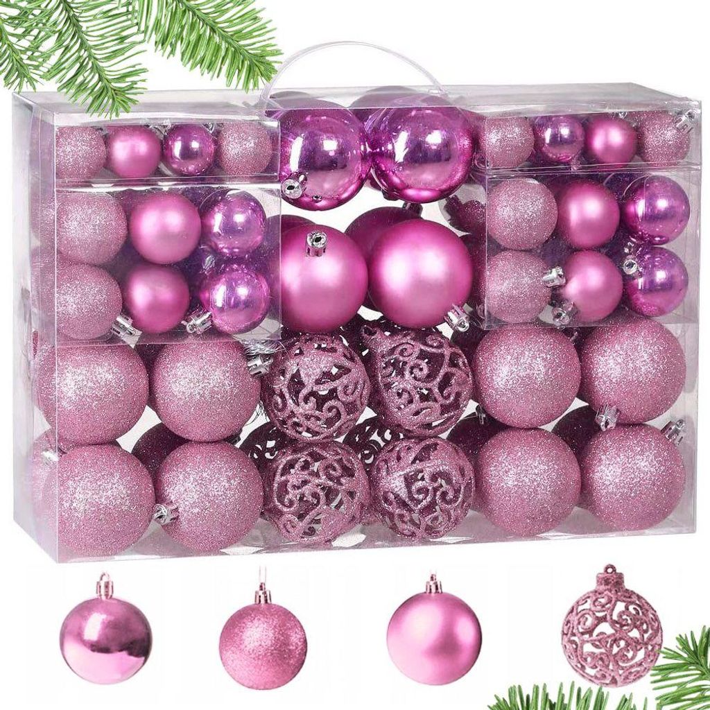 Bombki Choinkowe Pink 100Szt Kl-21X03 Zdjęcie produktu 