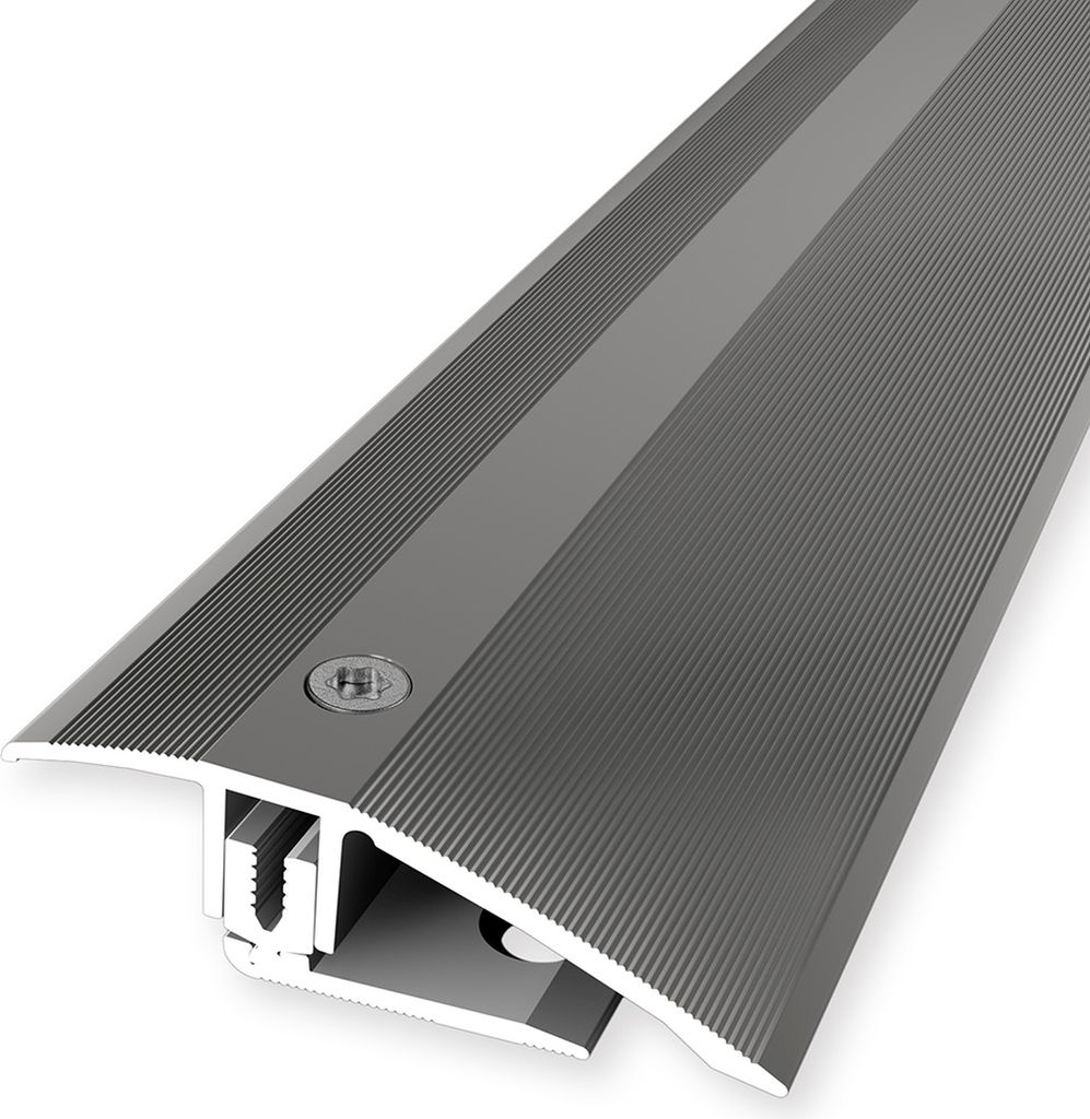 PROVISTON | Ausgleichsprofil flexibel | Parkettprofil | Breite: 51 mm | Höhenausgleich: 7 - 23 mm | Länge: 1000 mm | Aluminiumprofil | Edelstahlo...