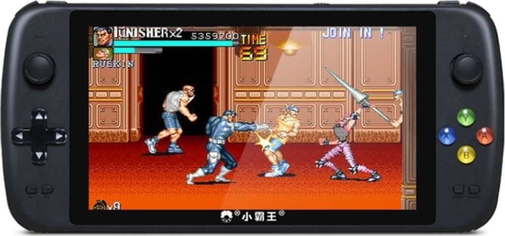 X25 Klassische Spiele Handheld Game Console Linux OS mit 7 Zoll Bildschirm & 16G Speicher, Unterstützung HDMI Ausgang (Schwarz)