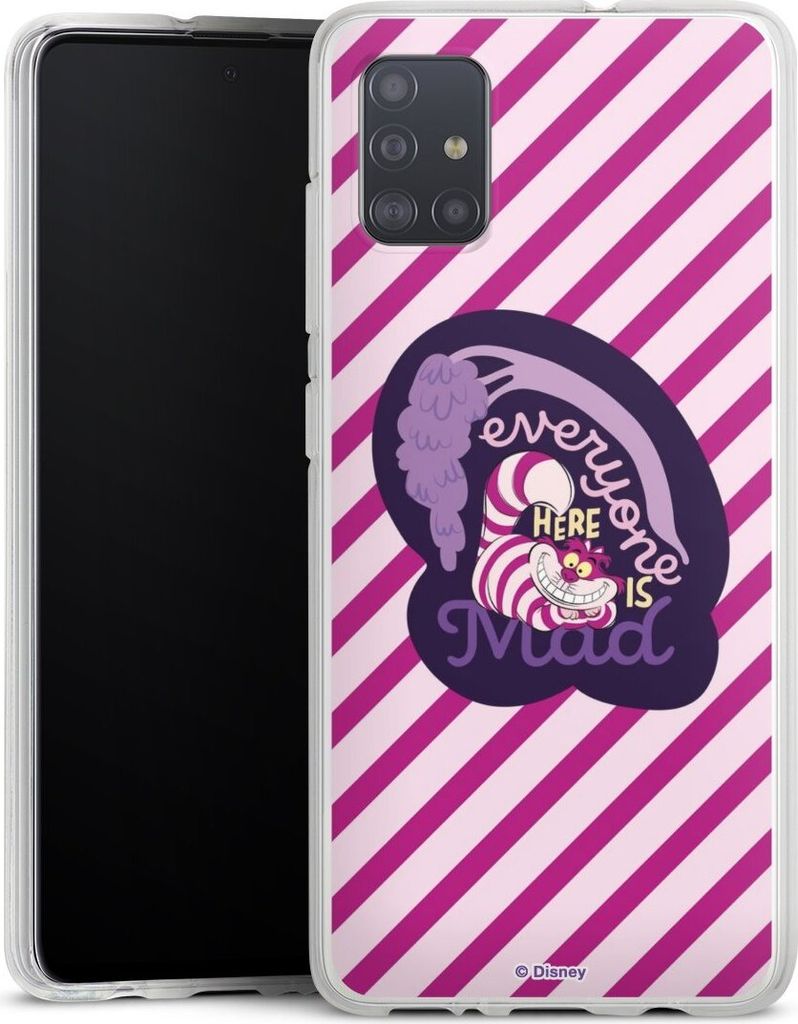 DeinDesign Handyhülle für Samsung Galaxy A51 Silikon Hülle Case Smartphone Schutzhülle Alice im Wunderland Disney Grinsekatze