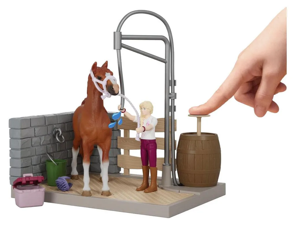 Station de lavage chevaux Schleich avec crinière personnalisable