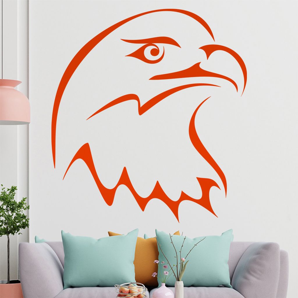 Adler Linien Wandtattoo in 6 Größen - Wandaufkleber Wall Sticker - Dekoration, Küche, Wohnzimmer, Schlafzimmer, Badezimmer
