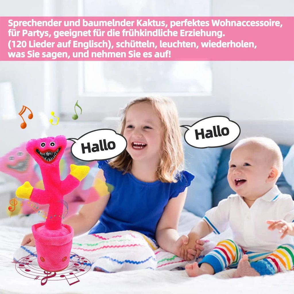 Sprechender Kaktus Plschtier, tanzend & singend Huggy Wuggy