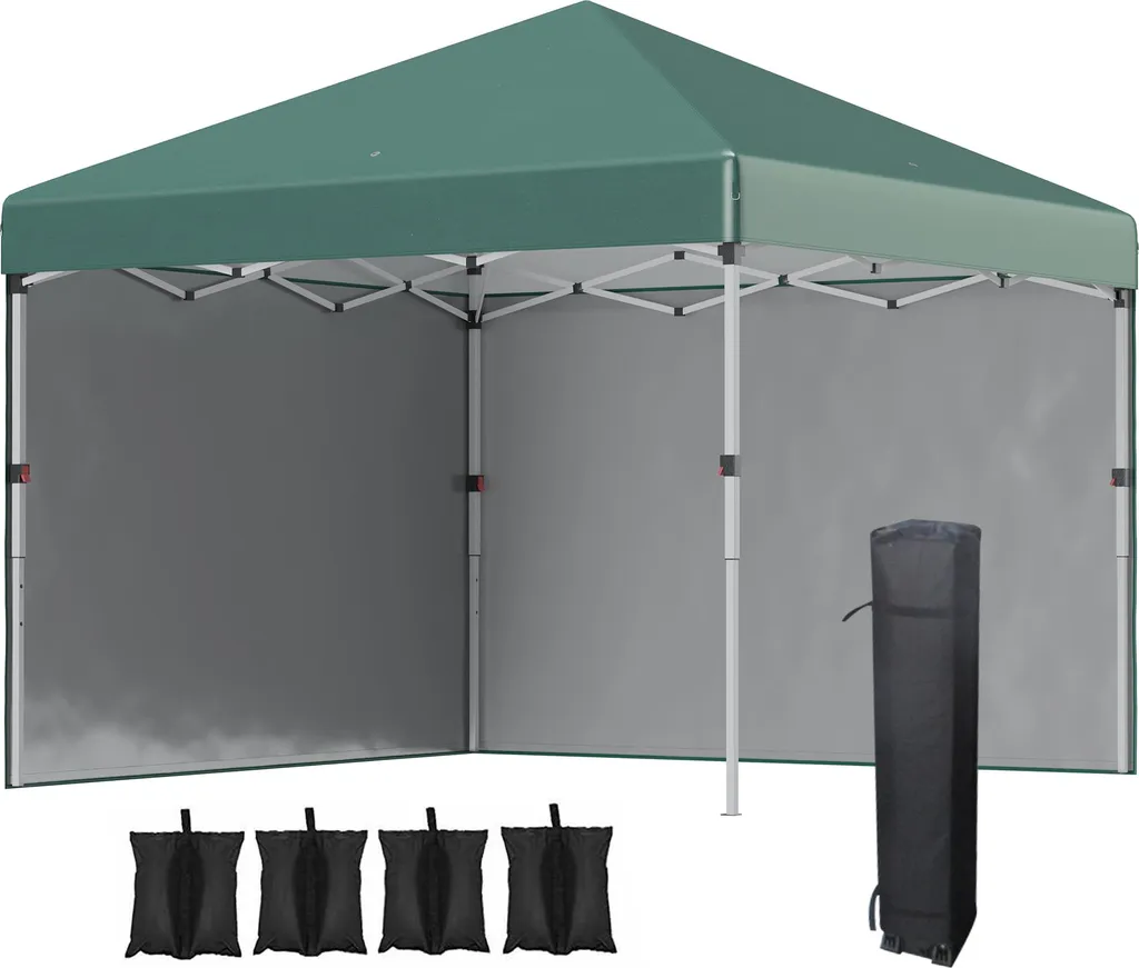 Tente de réception pliable 3x3 m - Pavillon de jardin résistant hiver