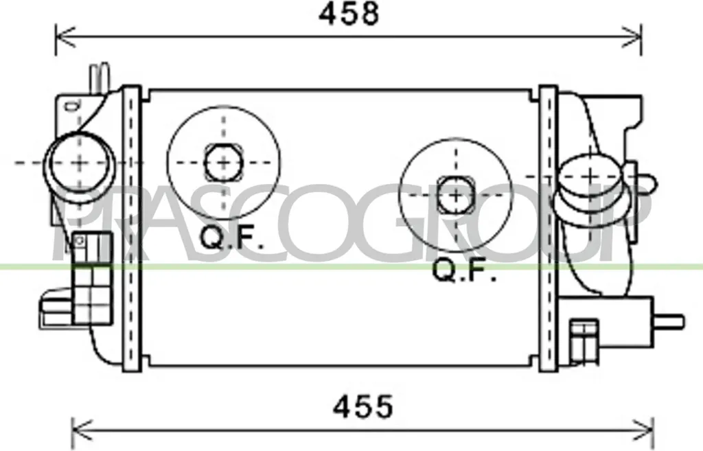 Intercooler PRASCO OP354N002 Haute Résistance - Réf OE 1302142