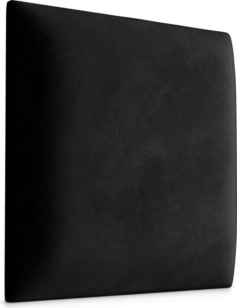 Muralo Polsterpaneel WANDKISSEN Wandpolster Bettkopfteil Wandpaneel Schwarz 50 cm x 50 cm