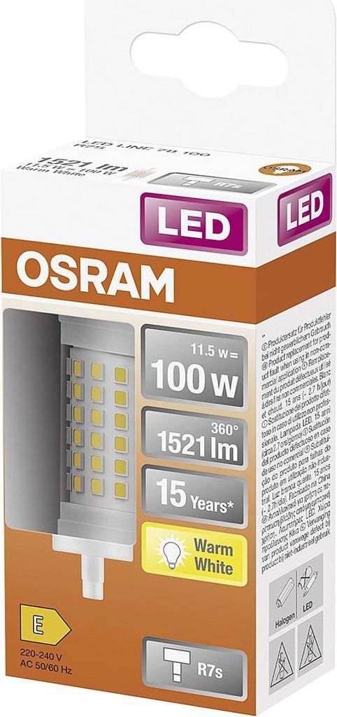 Osram LINE LED bulb Warm white 2700 K 12 W R7s E Produktbild 
