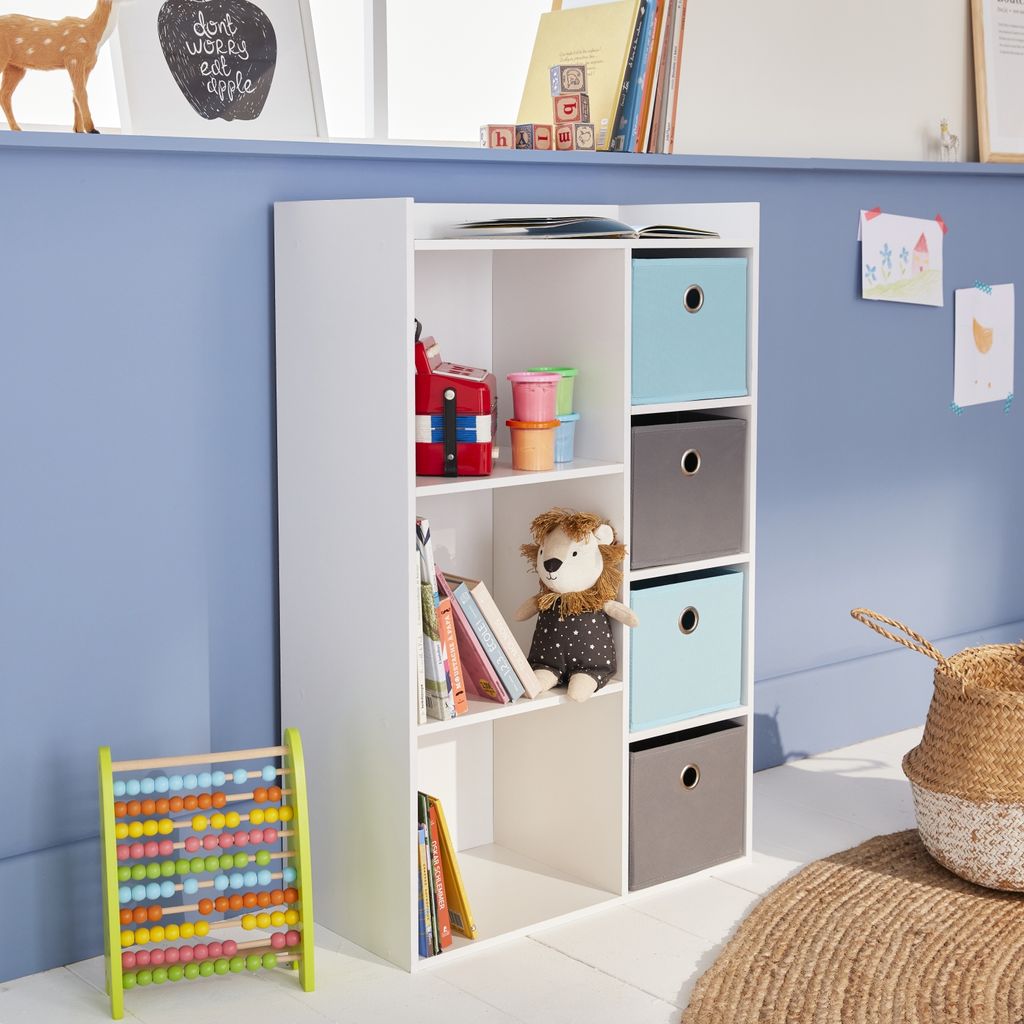 Kinderschrank Modular Mit 10 Würfeln Weiß PP VidaXL