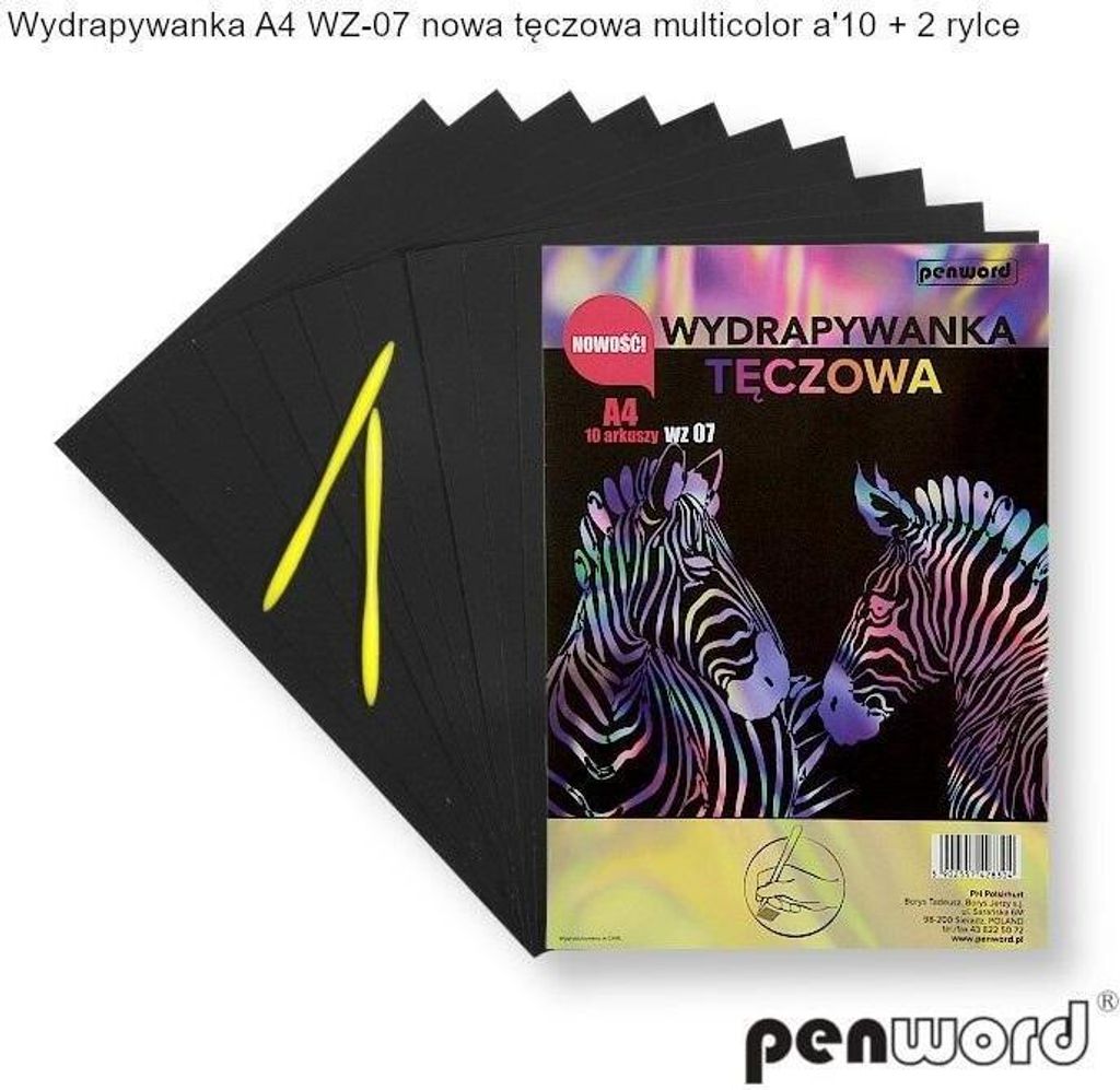 Regenbogen-Kratzblock A4 10 Blatt WZ-07