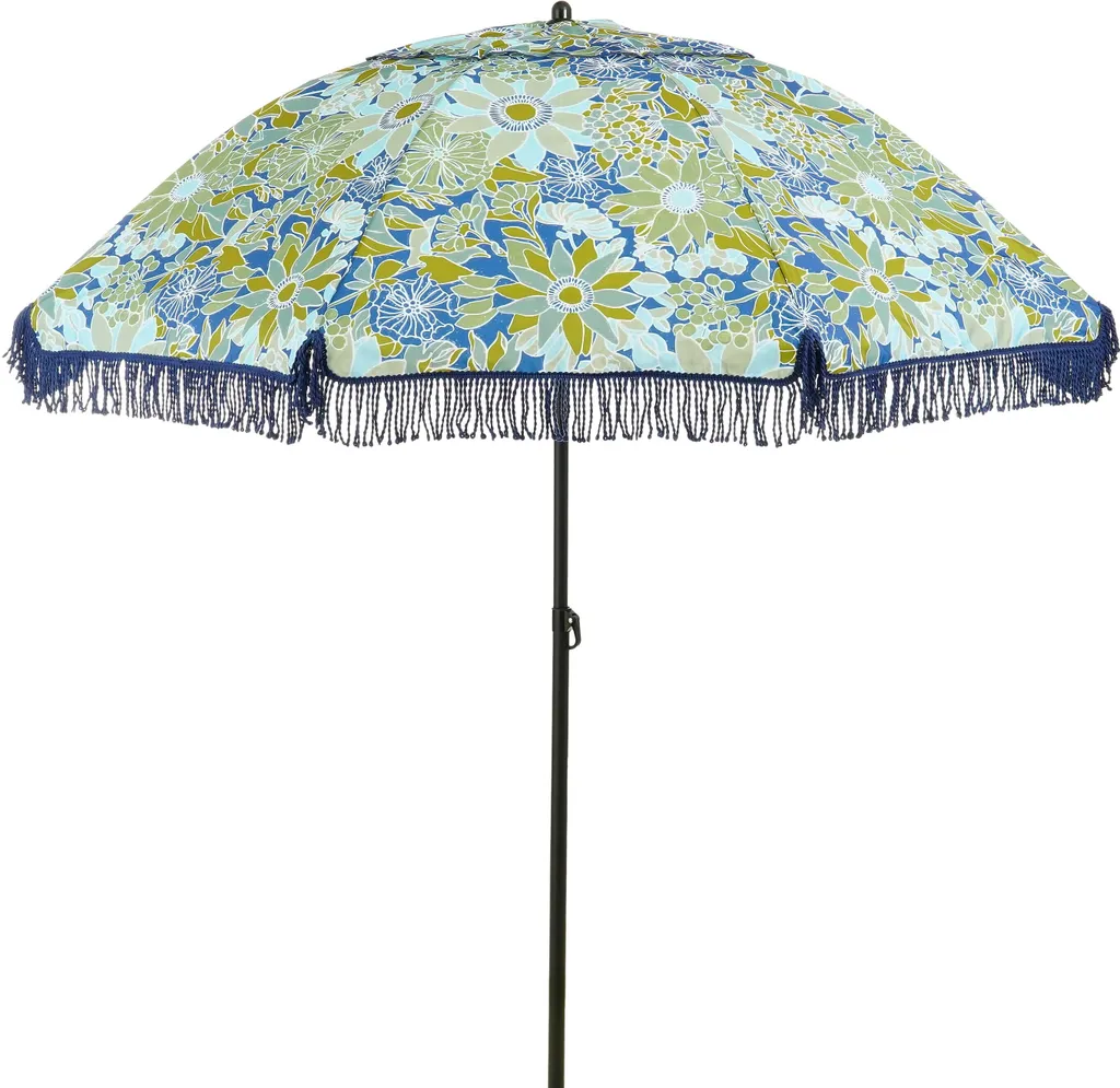 Parasol Bloem Mica Decorations Bleu 220 cm Toile Polyester Résistante