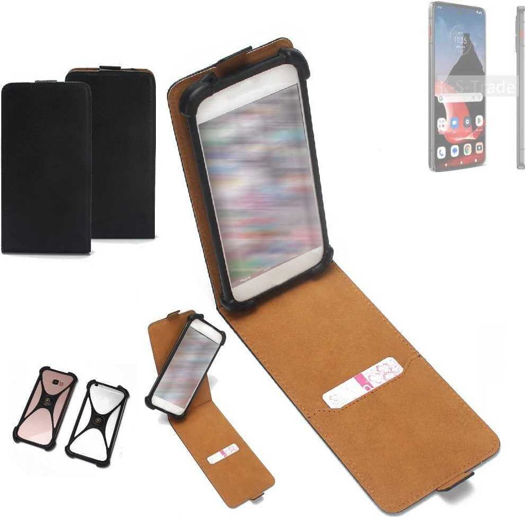 K-S-Trade Handyhülle Schutzhülle kompatibel mit Motorola ThinkPhone Hülle Case Cover Flip Style Bumper schwarz 1x