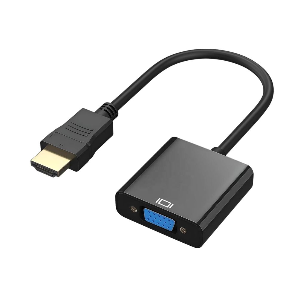 HDMI auf VGA Adapter 1080p HDMI-Computer zu VGA-Monitor Adapter Stecker auf Buchse für Computer, Laptop, Monitor, HDTV & Spielekonsolen