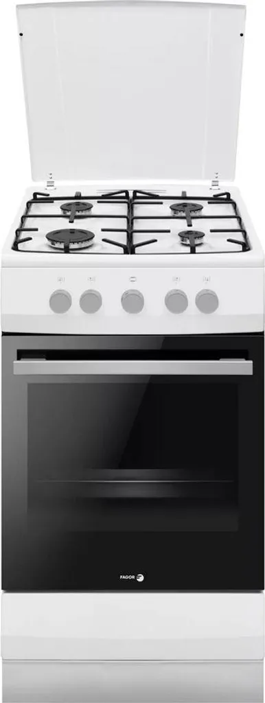Cuisinière gaz Fagor FACG202B blanc 4 feux avec four 74L spacieux