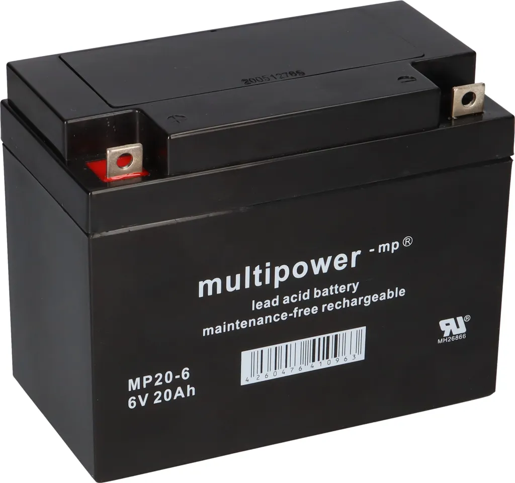 Batterie au plomb Multipower MP20-6 Pb 6V 20Ah avec bornes M5