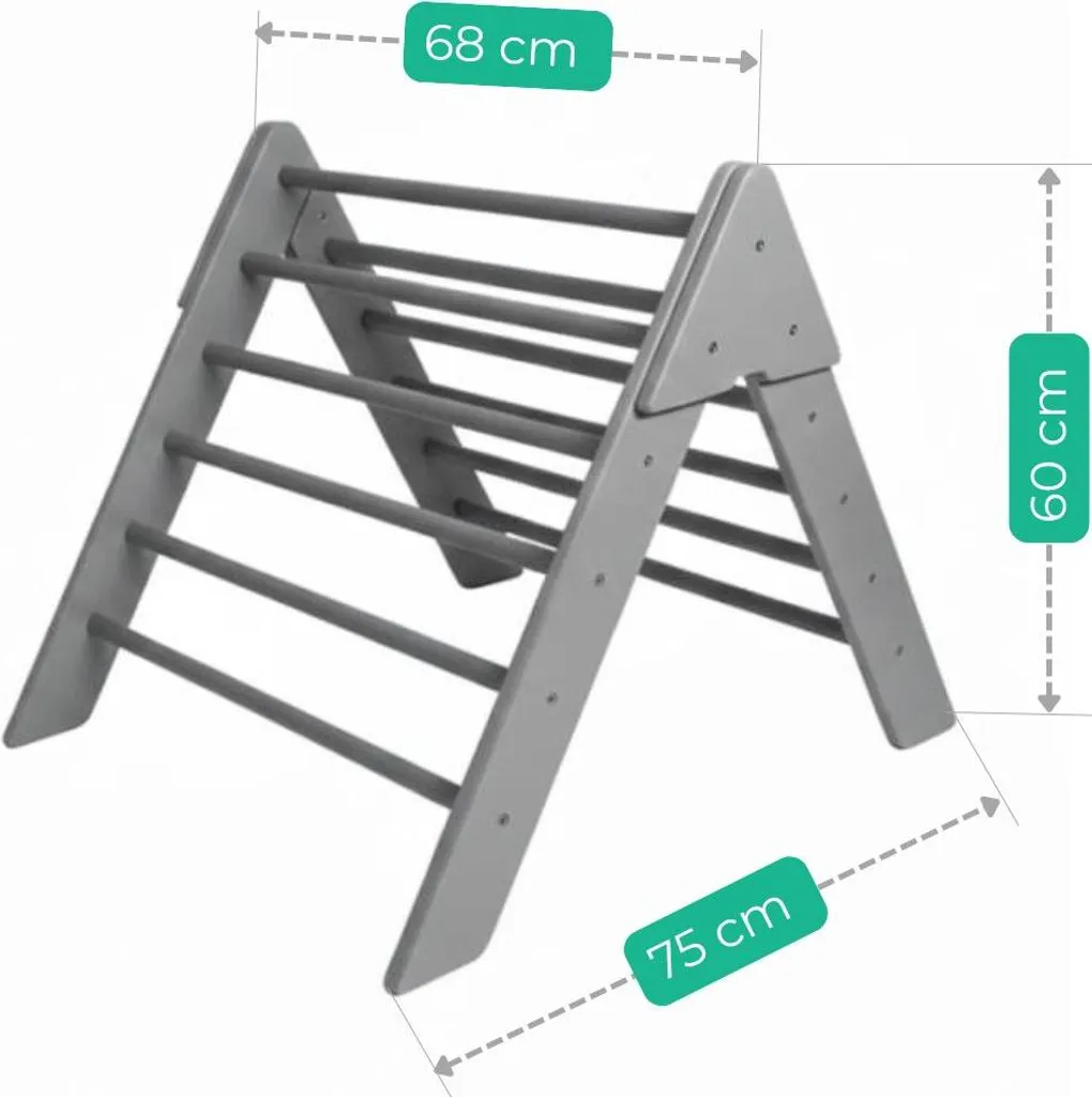 Triangle Pikler Moon Gris : la solution pour la motricité à la maison - 2