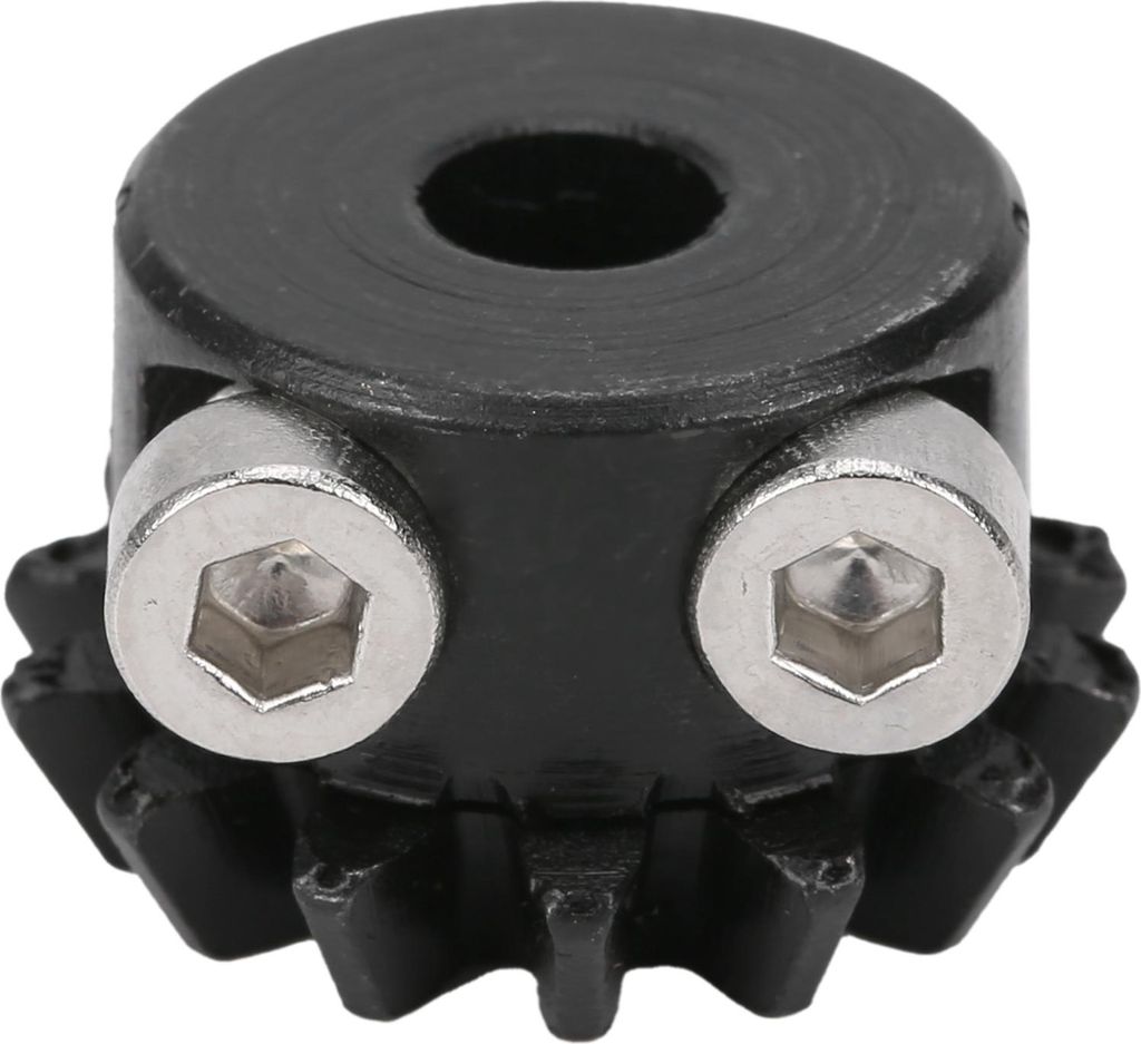 Kettenrad aus Stahlguss, Klemmung, 14 Zähne, Kegelritzel, 6 mm Durchmesser, 1,5 mm Modul