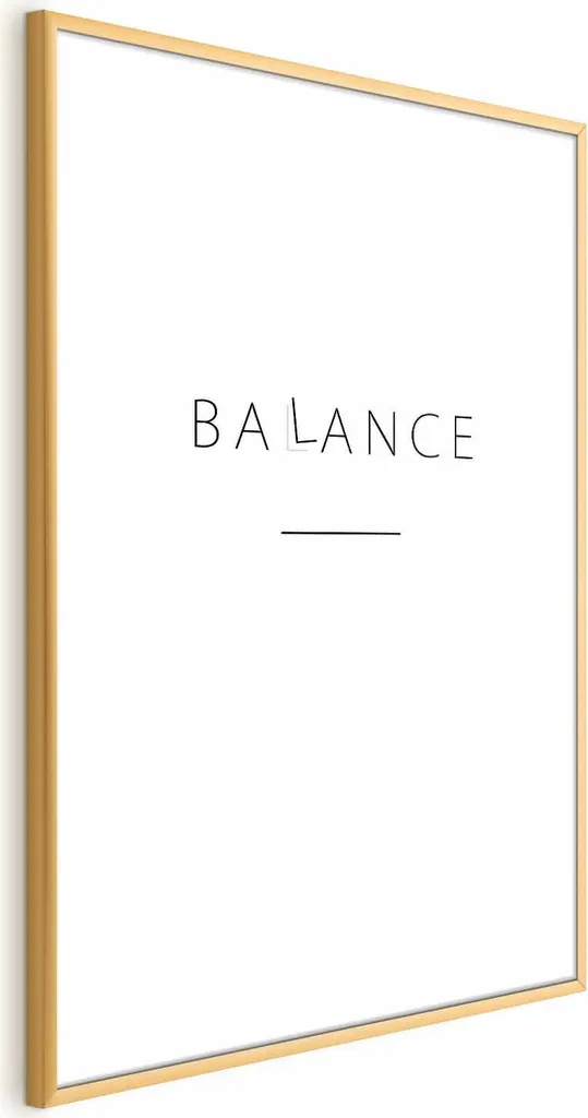 Offerta Poster Equilibrio 60x90 Oro | Cornice Inclusa Spedizione