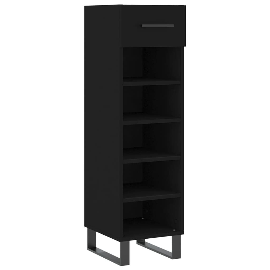 vidaXL Scarpiera nera 30x35x105 cm Materiale a base di Immagine del prodotto 