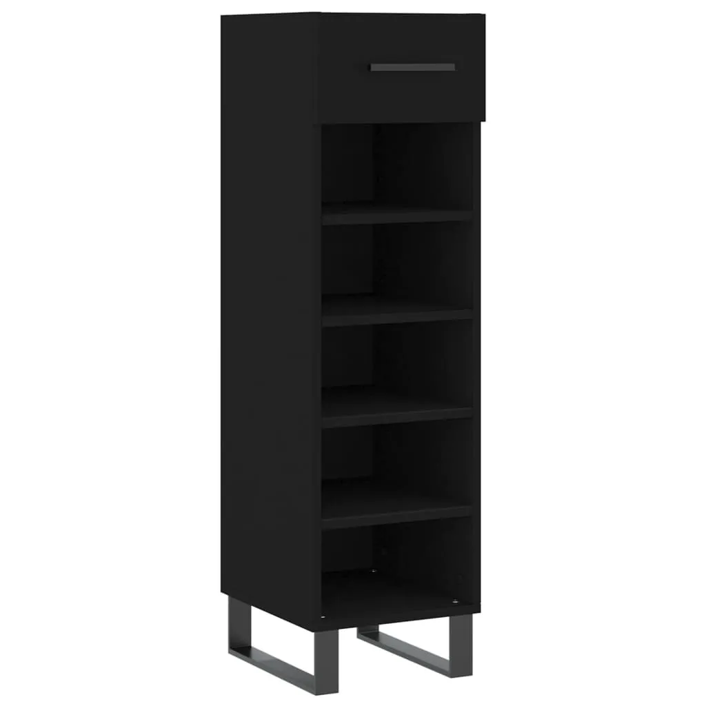 Mobile Scarpiera Stretta Nera vidaXL 105 cm | Ottimizzazione Spazi Interni
