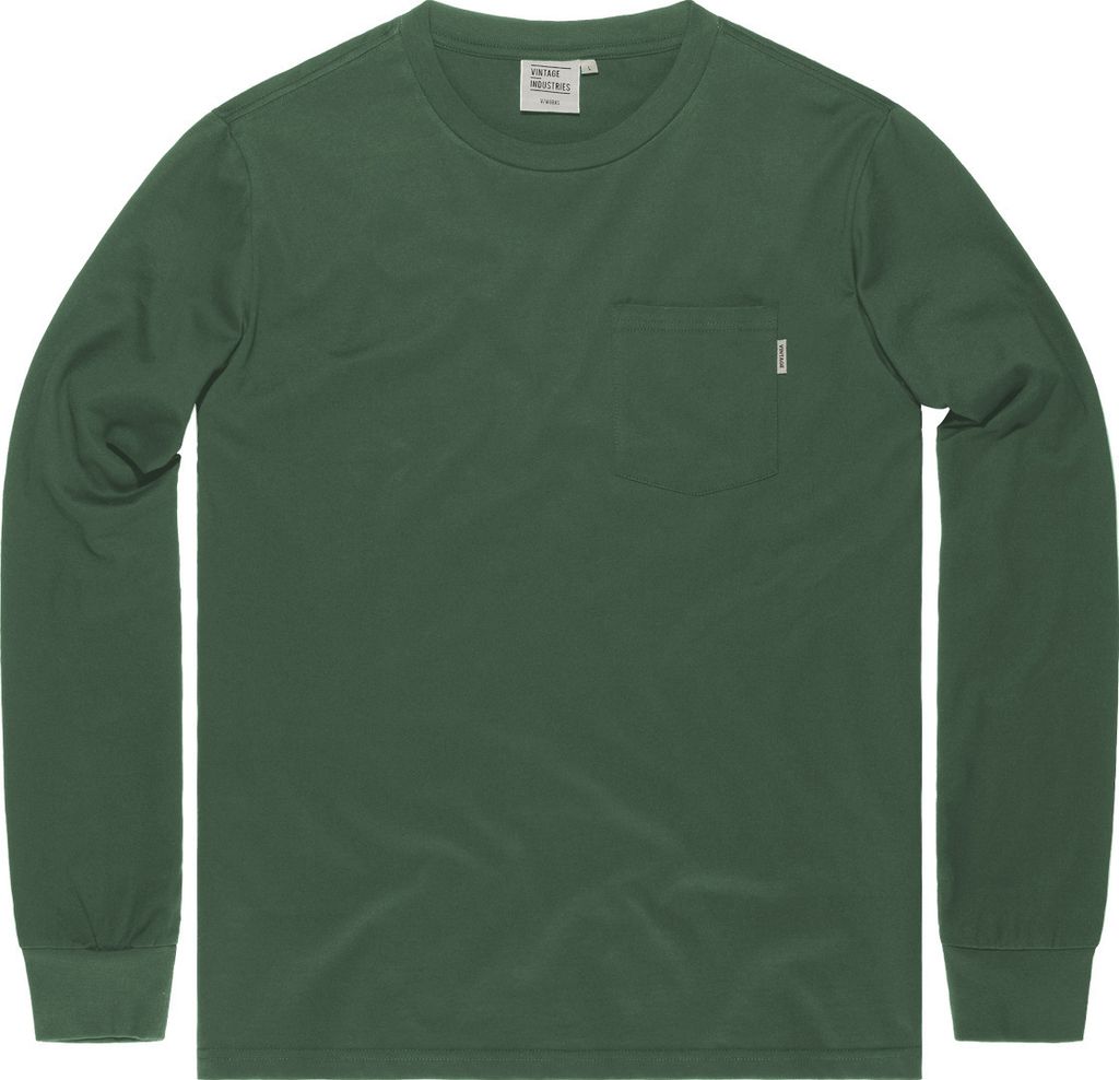Vintage Industries Grant Pocket Langarmshirt (Olive,L)