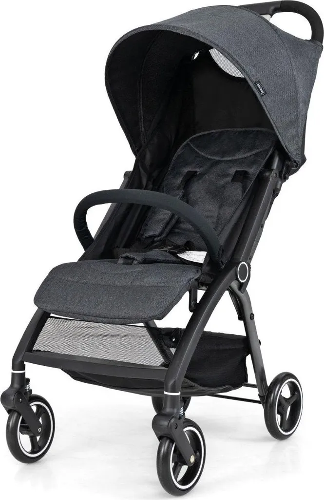Poussette pliable à une main châssis gris léger avec dossier inclinable
