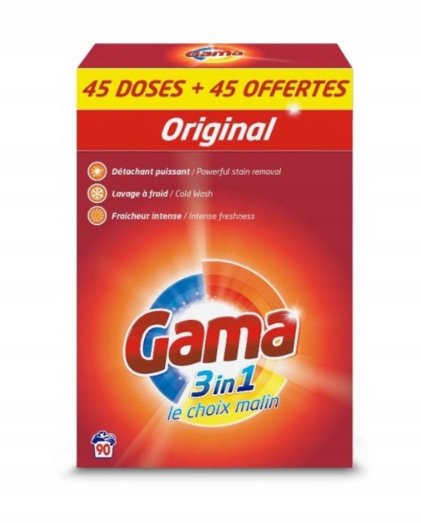 Gama, Uniwersalny proszek do prania, 5,85 kg Zdjęcie produktu 