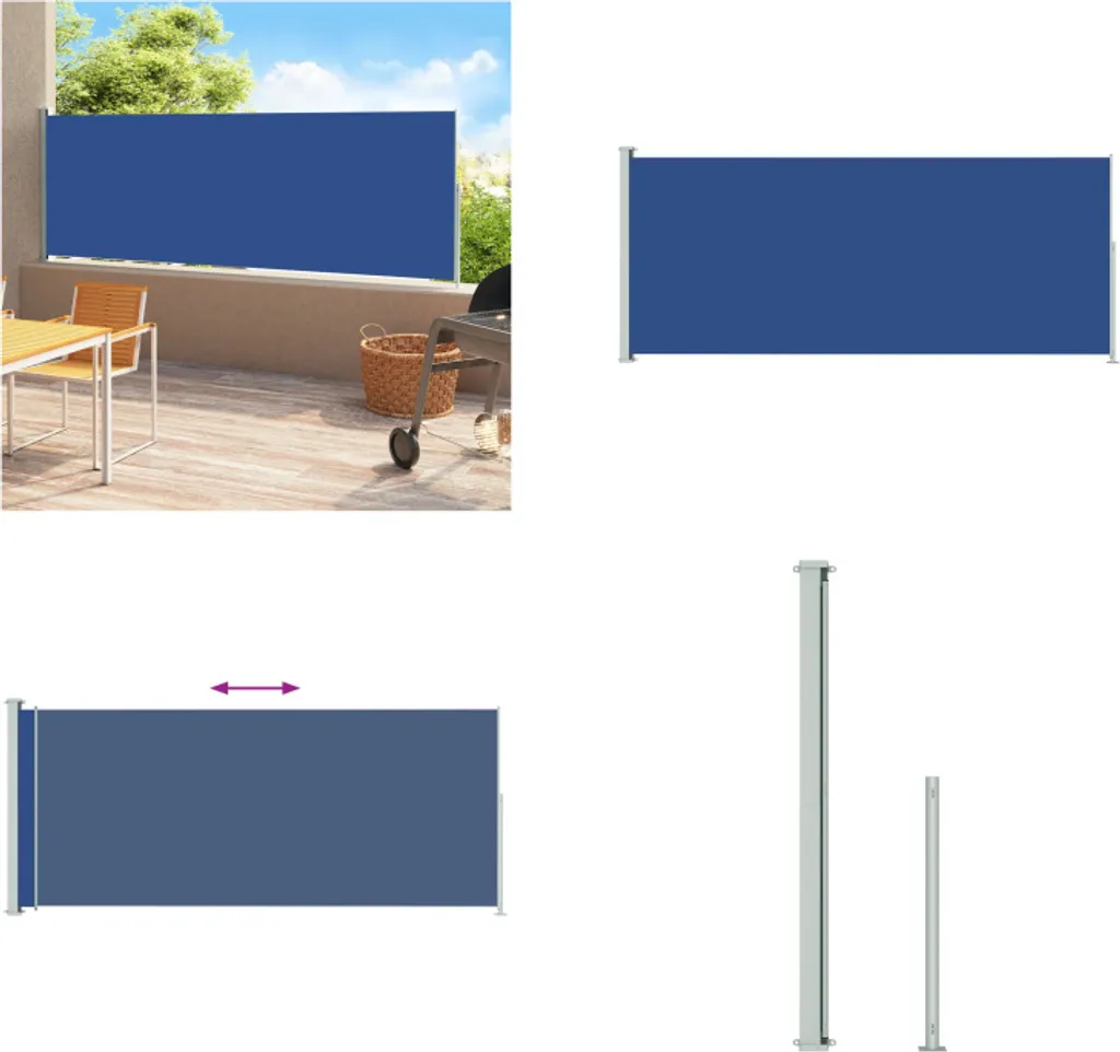 Tenda Laterale Blu vidaXL 180x500 cm: Design e Privacy Outdoor