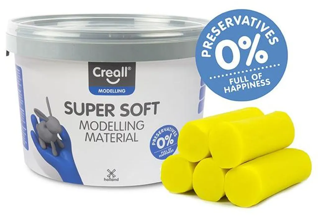 Argile Creall Supersoft Jaune 1750g - Finie l'Argile Dure et Difficile - 2