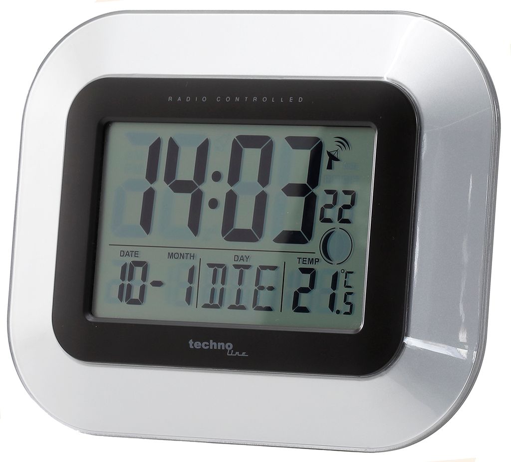 Technoline WS 8005, Digitálny budík, Čierna, Strieborná, Obrázok produktu 