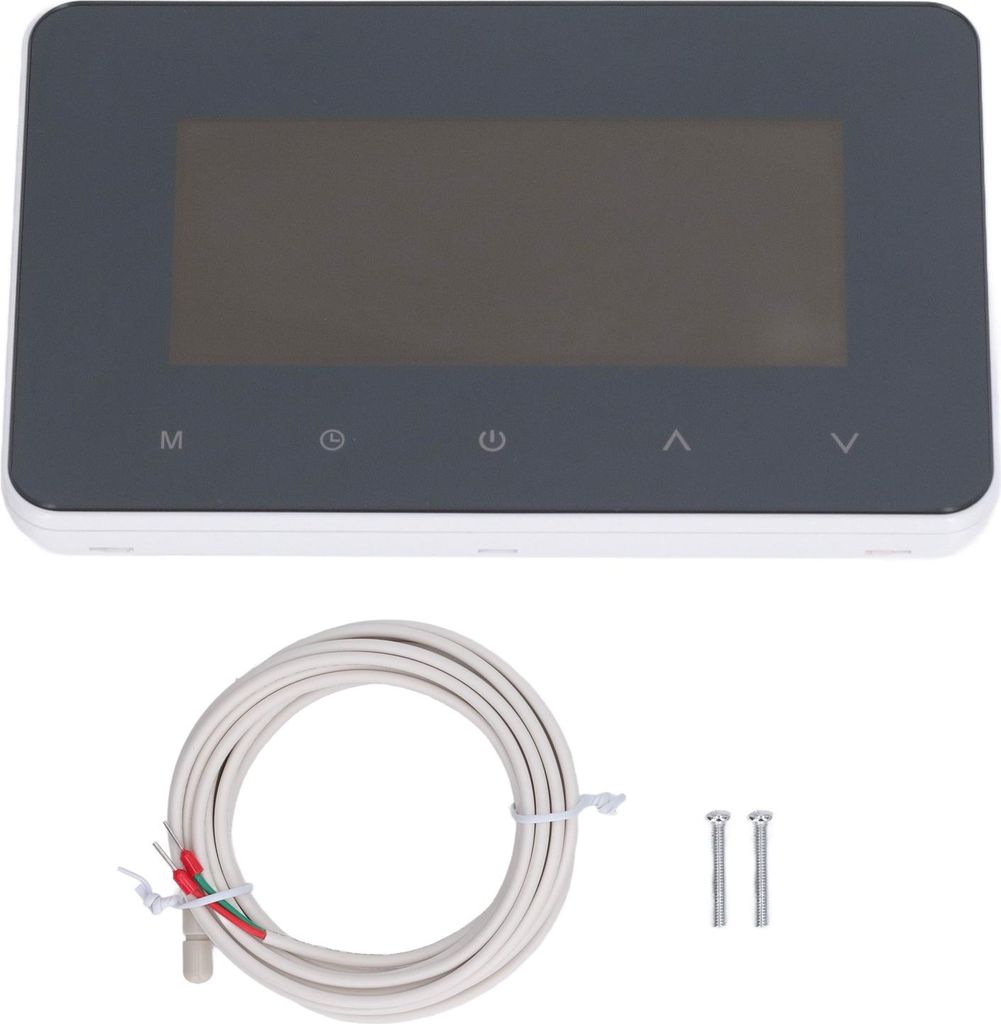 Intelligenter Thermostat mit programmierbarem NTC-Temperatursensor und LCD-Touchscreen-Display, 230 V Wechselstrom