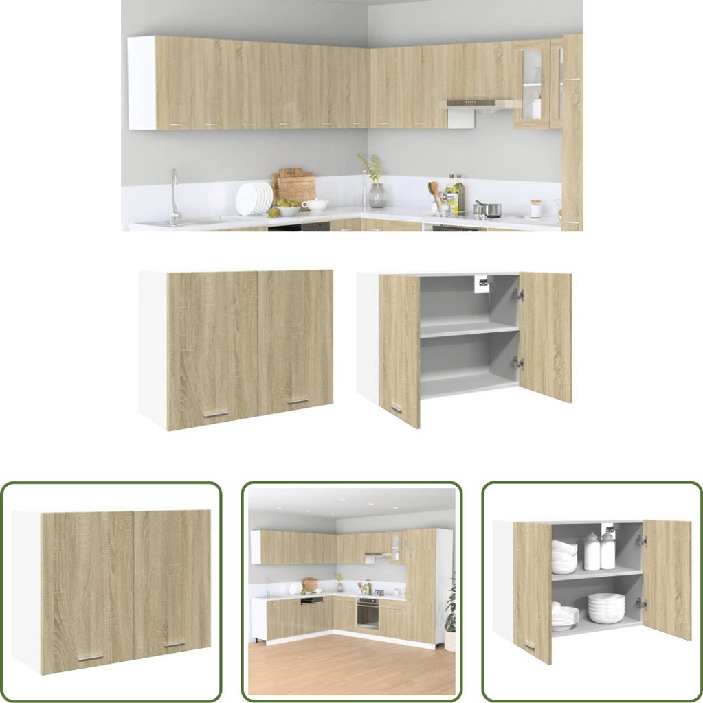 The Living Store nástěnná skříňka Sonoma dub 80x31x60 cm Obrázek produktu 