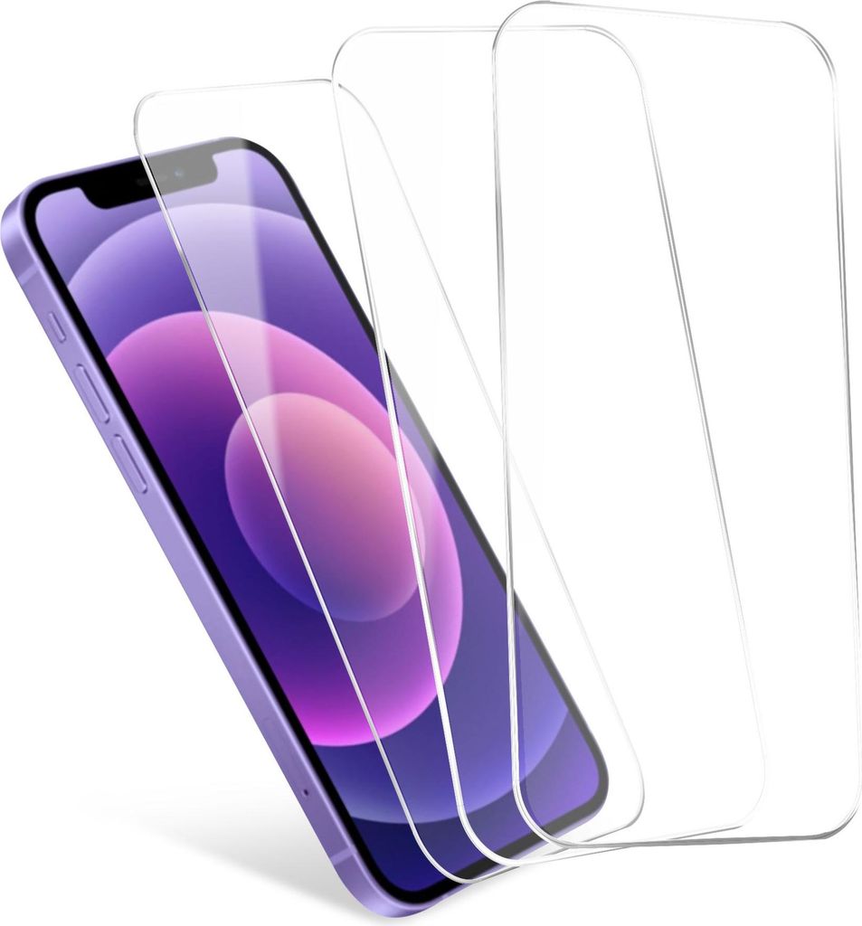 CELLONIC 3x Schutzfolie Handy kompatibel mit iPhone 12 & iPhone 12 Pro - 6,1 Zoll Smartphone Displayschutz 2.5D aus Tempered Glass Ultra Thin 9H Sc...