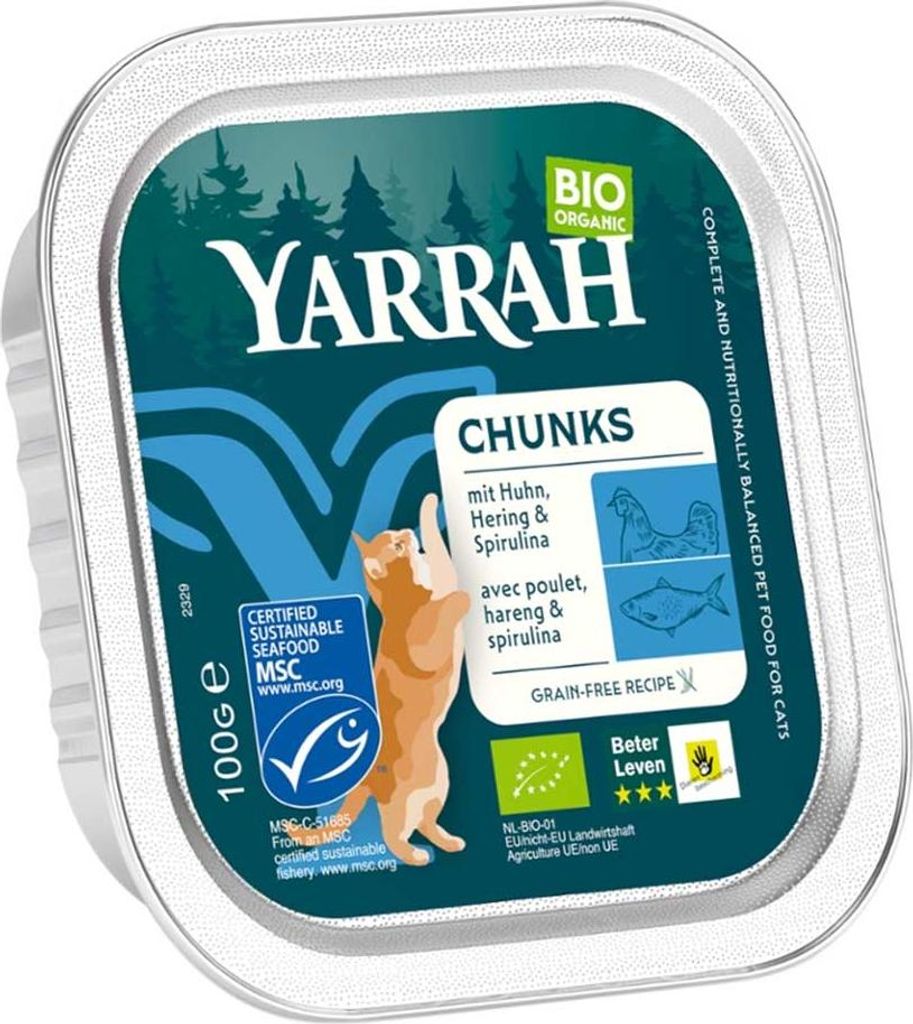 Nourriture pour chat Chunks Nassfutter - Huhn & Fisch 100g Image du produit 