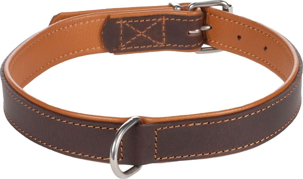 Flamingo Memphis gepolstertes Halsband braun, Maße: 45-55 cm / 27 mm