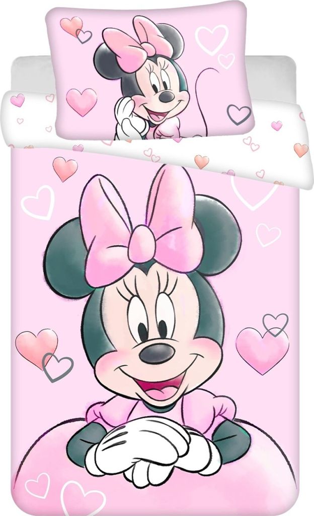 Disney Minnie Powder pink Kinderbettwäsche 100×135 cm, Produktbild 