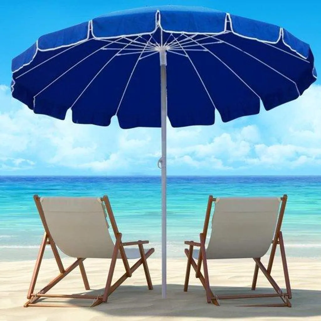 Parasol pour terrasse résistant aux intempéries mât aluminium 220 cm
