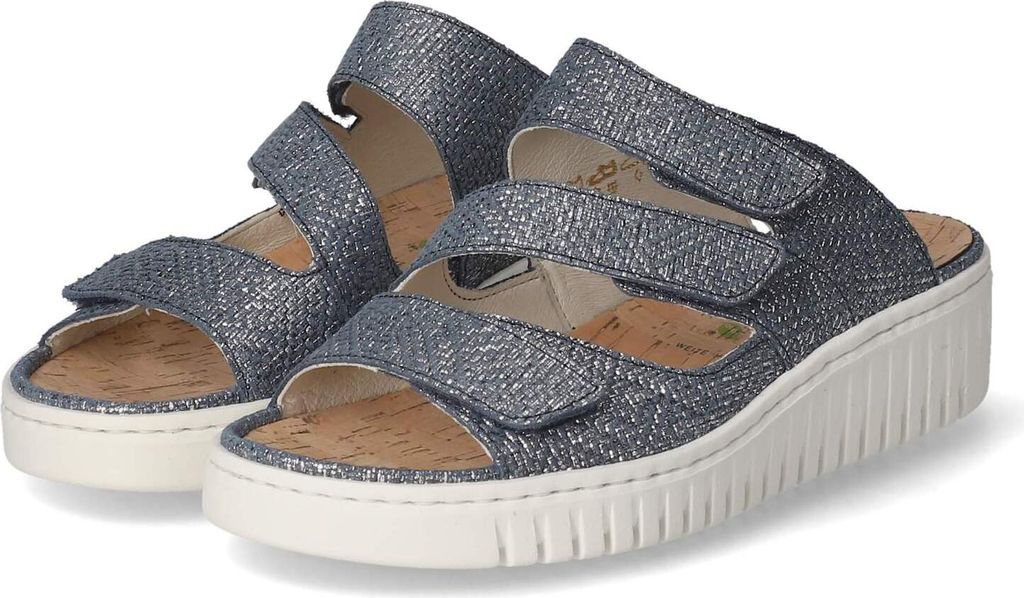 Waldläufer H-Willow Pantolette Blau in Gr. 39