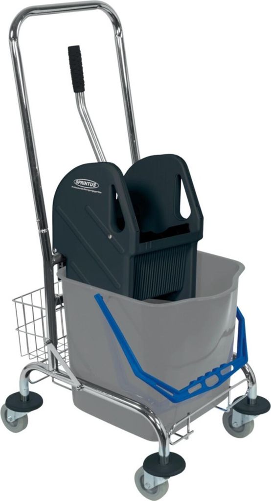 Portarifiuti singolo cromato 1x27l con pressino Immagine del prodotto 