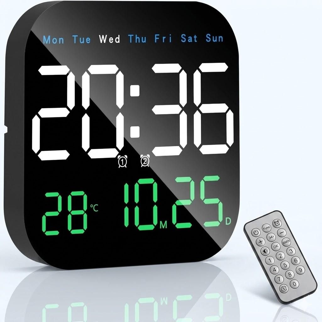 Orologio da parete multifunzionale con display digitale, Immagine del prodotto 