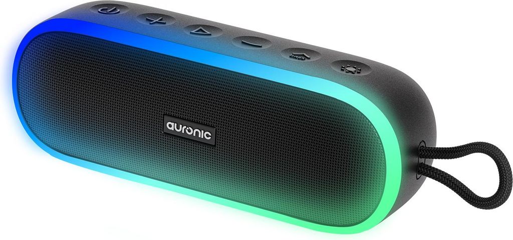 Auronic Bluetooth Lautsprecher - Kabellose Musikbox - 10 Stunden Musikgenuss - Extra Bass - Schwarz