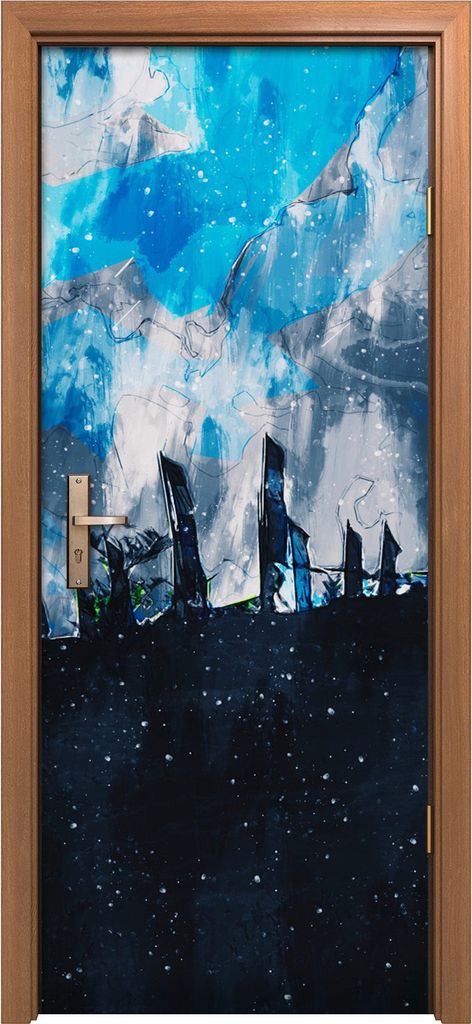 Türposter 80x200 cm Türaufkleber Türtapete Türfolie Klebefolie Kunstdruck groß Malerei Abstrakte